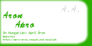 aron apro business card